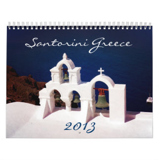 Calendario Santorini hermoso Grecia
