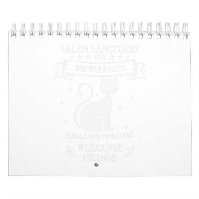 Calendario Santuario De Salem De Brujas Para Gatos Negros Way (Tapa)