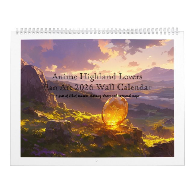 Calendario Sassenach-Style Scottish Anime Highland Lovers Fan (Tapa)