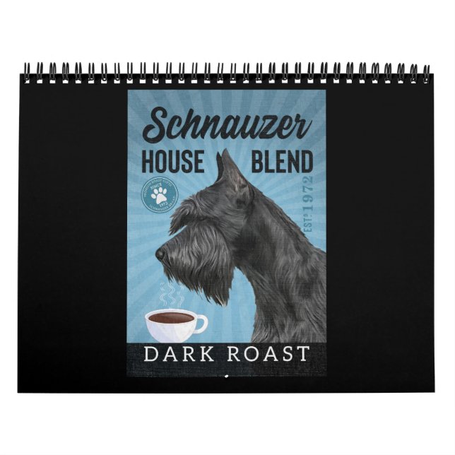 Calendario Schnauzer Dog Coffee (Tapa)