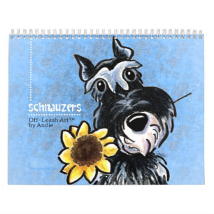 Calendario Schnauzers Off-Leash Art™ Vol 1