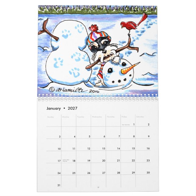 Calendario Schnauzers Off-Leash Art™ Vol 1 (Jan 2027)