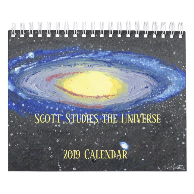 Calendario Scott estudia el universo (Tapa)