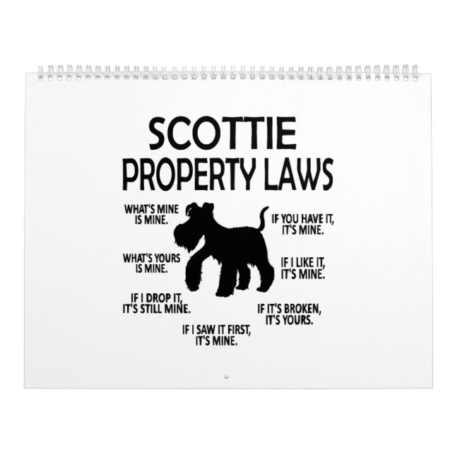Calendario Scottie Lover Scottish Terrier Owner Scottie Mom (Tapa)