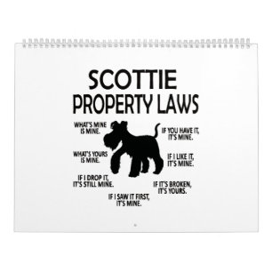 Calendario Scottie Lover Scottish Terrier Owner Scottie Mom