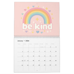 Calendario Sé Amable – Arcoíris Pastel de Positividad