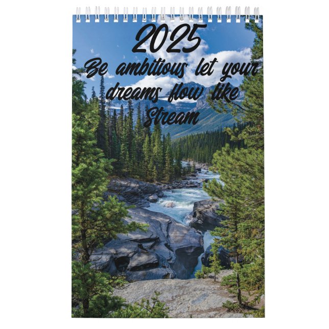 Calendario Sea ambicioso y deje que sus sueños fluyan como St (Tapa)