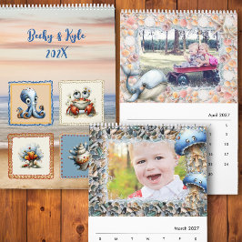 Calendario Sea Life 6-Month Kids Photo Calendar