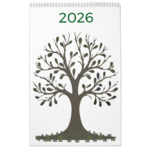 🌿 Seasonal Wall Calendar - change the year