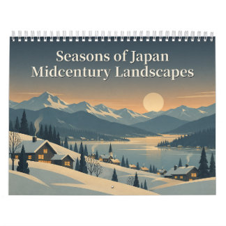 Calendario Seasons of Japan Midcentury Landscape Art Calendar