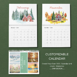 Calendario Seasons Watercolor 2026 Calendar | Artistic Nature