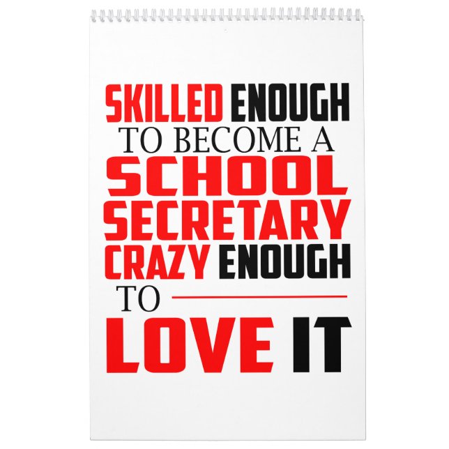 Calendario Secretaria Calendar Funny Gift de la escuela para (Tapa)