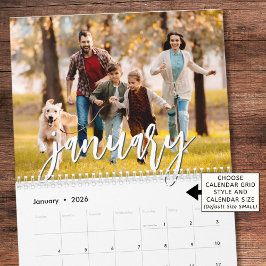 Calendario Secuencia de foto única moderna personalizada