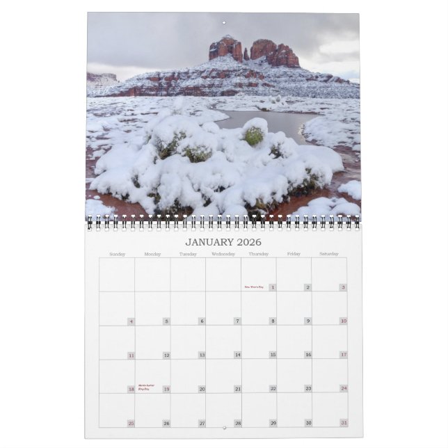Calendario Sedona, Arizona (Jan 2026)