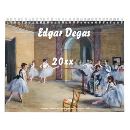 Calendario Selección de obras maestras de Edgar Degas