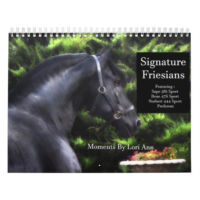 Calendario Sementales Friesios de firma (Tapa)