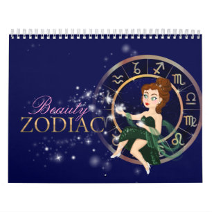 Calendario Señales de zodiaco de belleza más símbolo gráfico 