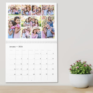 Calendario Sencillo collage de fotos de abuelos