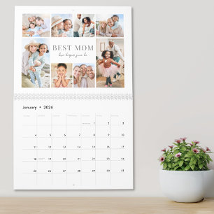 Calendario Sencillo mejor collage de fotos de mamá