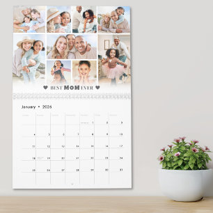 Calendario Sencillo mejor collage de fotos de mamá madre