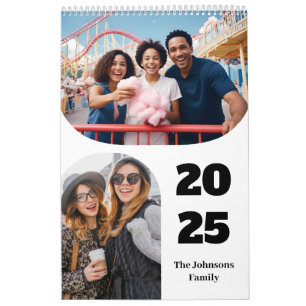 Calendario Sencillo Personalizado moderno Familia 26 Fotos 20
