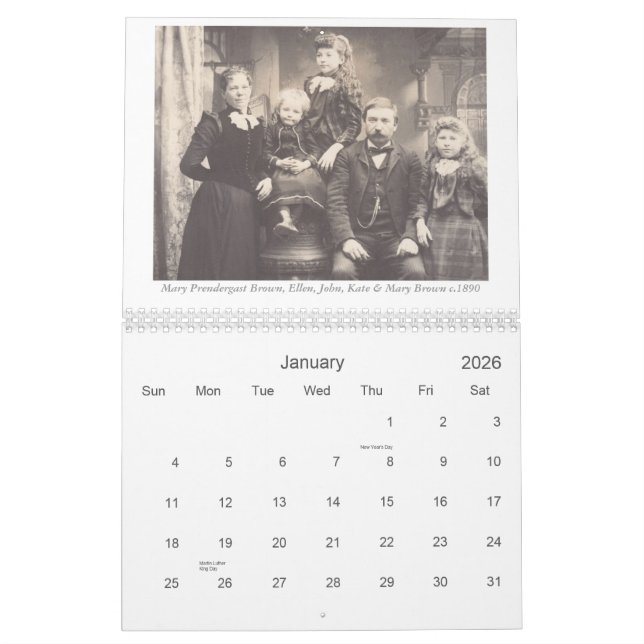 Calendario Señoras del Prendergast, Brown, Cassidy, Gurnett (Jan 2026)