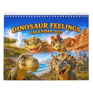 Calendario Sentimientos de Dinosaurio 2027: Dino para Niños L
