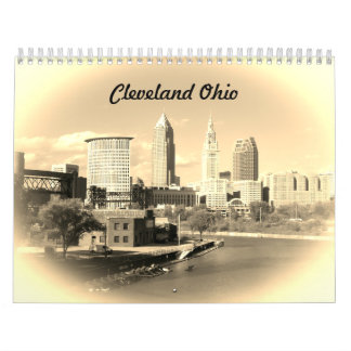 Calendario sepia de Cleveland Ohio
