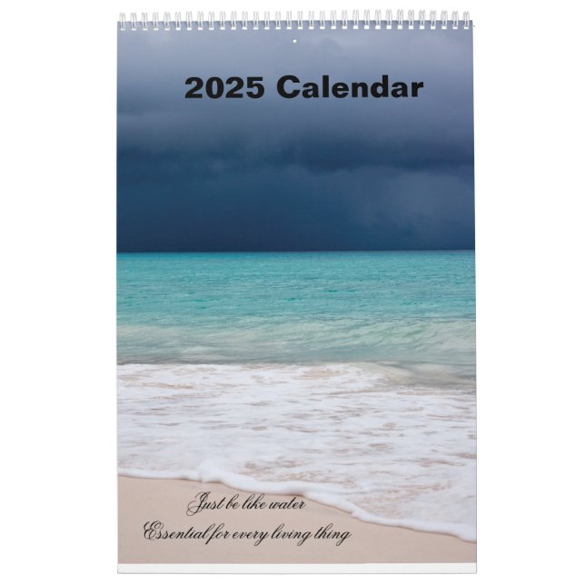 Calendario Ser como los amantes de las playas de agua 2025 (Tapa)