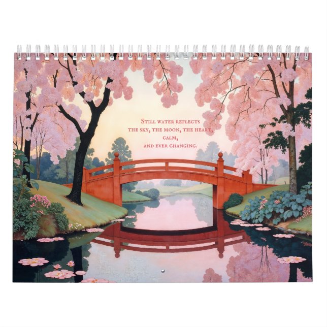 Calendario Serenity in Bloom Japanese Garden Wall Calendar (Tapa)