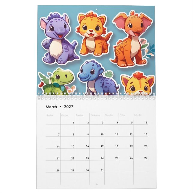 Calendario serie de personalizados (Mar 2027)