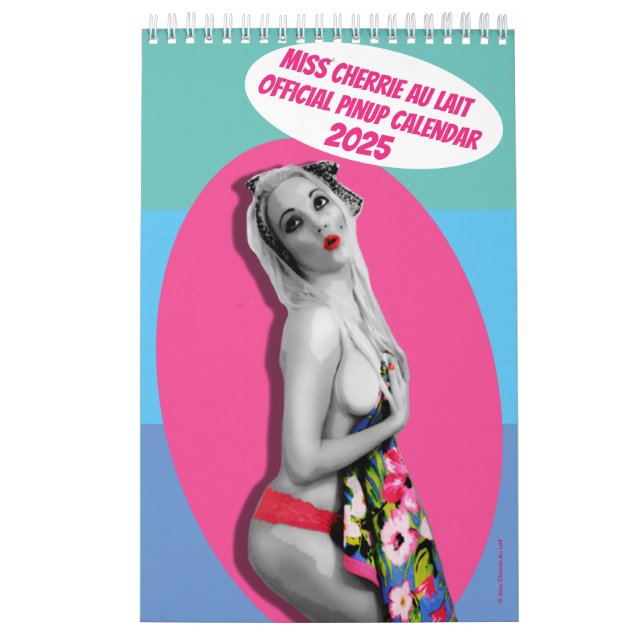 Calendario Sexy Pinup Calendar - Miss Cherrie Au Lait 2025 (Tapa)