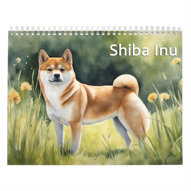 Calendario Shiba Inu cualquier año (Tapa)