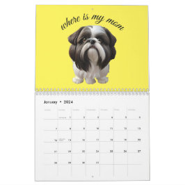 Calendario Shih Tzu - ¿Dónde Está Mi Mamá?