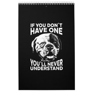 Calendario Si no tienes un regalo de Bulldog americano gracio