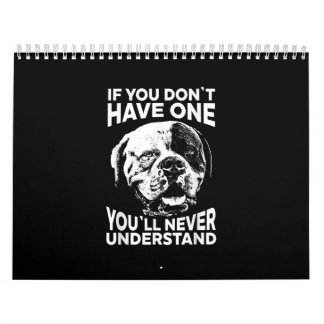 Calendario Si no tienes un regalo de Bulldog americano gracio