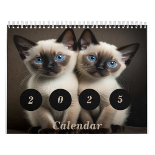 Calendario Siamés De Personalizados De Gatito Para