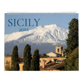 Calendario Sicilia Sicilia de Pared Estética