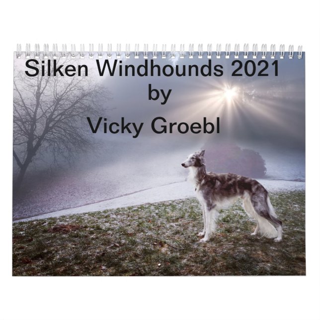 Calendario Silken Windhounds 2021 de Vicky Groebl - Adultos 1 (Tapa)