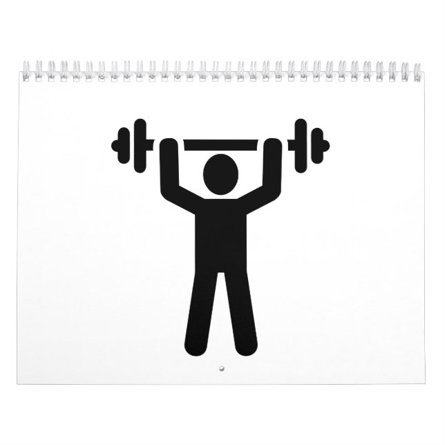 Calendario Símbolo de Powerlifting del levantamiento de pesas (Tapa)