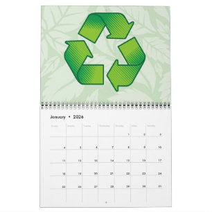 Calendario Símbolo de reciclaje