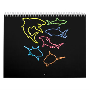 Calendario Símbolo de tiburón - Regalos de amantes del tiburó
