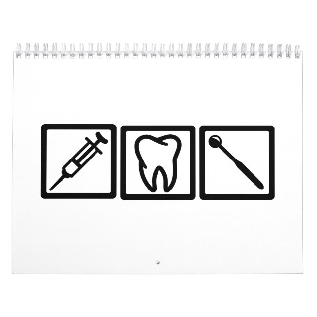 Calendario Símbolos de los iconos del dentista (Tapa)