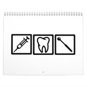 Calendario Símbolos de los iconos del dentista