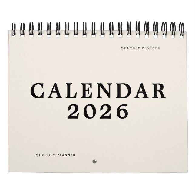 Calendario Simple Black Beige USA America Weekly Planner 2025 (Tapa)