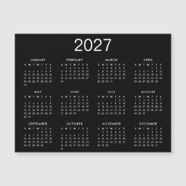Calendario Simple Blanco Y Negro 2025