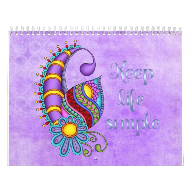 Calendario Simple Colorful Modern Motivation  (Tapa)