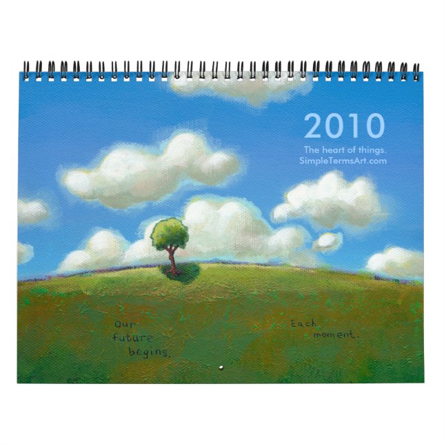 Calendario simple del arte de 2010 términos - (Tapa)