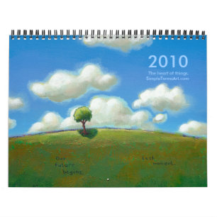 Calendario simple del arte de 2010 términos -