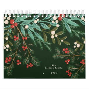 Calendario Simple Green USA America Weekly Planner 2026